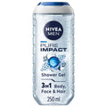 NIVEA Men Pure Impact Shower Gel Fresh Scrub Formula