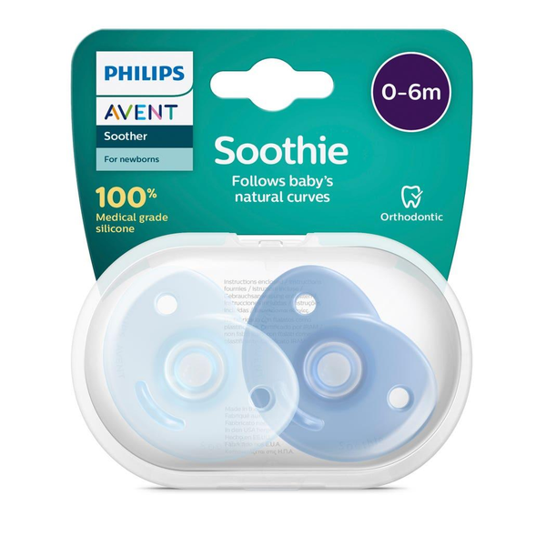 Avent Soothie Baby Soother BPA-Free 0 to 6 Months 2 Pieces SCF099/20