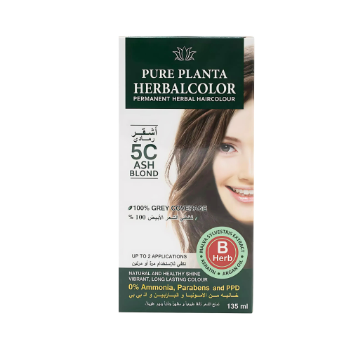 Pure plant 5C Ammonia-Free Hair Dye, Ash Blonde, 135ml