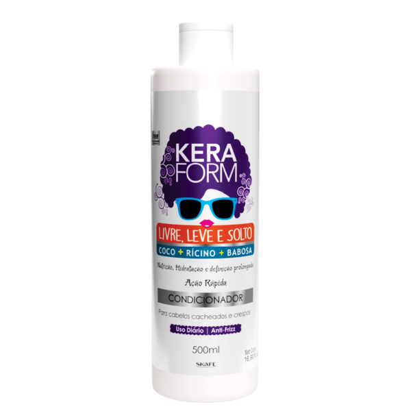 Skafe Kera Form Leve e Solto Conditioner for Curly Hair with Coconut and Castor Oil