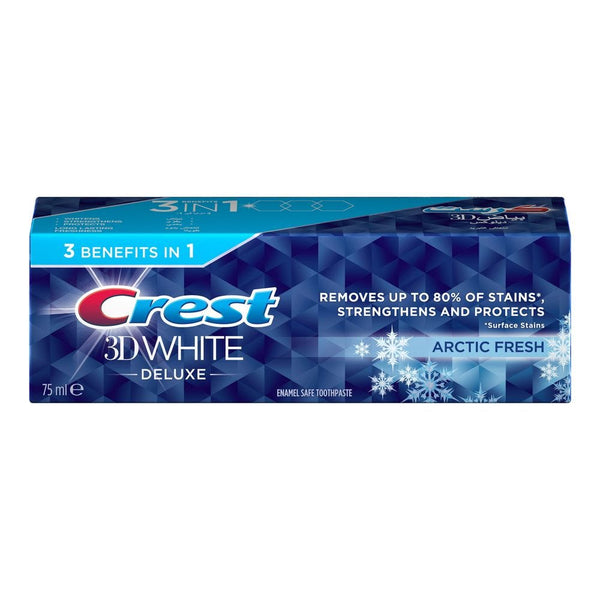 Crest 3D White Deluxe Arctic Fresh Fluoride Toothpaste Arctic Mint 75 ml