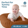 Moon Baby Lounger, Plush Brown Resting and Tummy Time Support, 85 x 45 cm, 0 to 3 Months