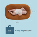 Moon Baby Lounger, Plush Brown Resting and Tummy Time Support, 85 x 45 cm, 0 to 3 Months