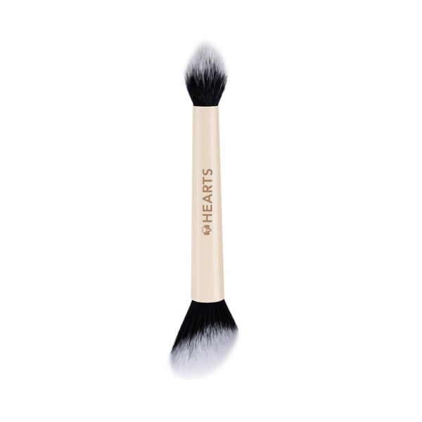 Hearts Double-Ended Makeup Brush B002 Synthetic Bristles
