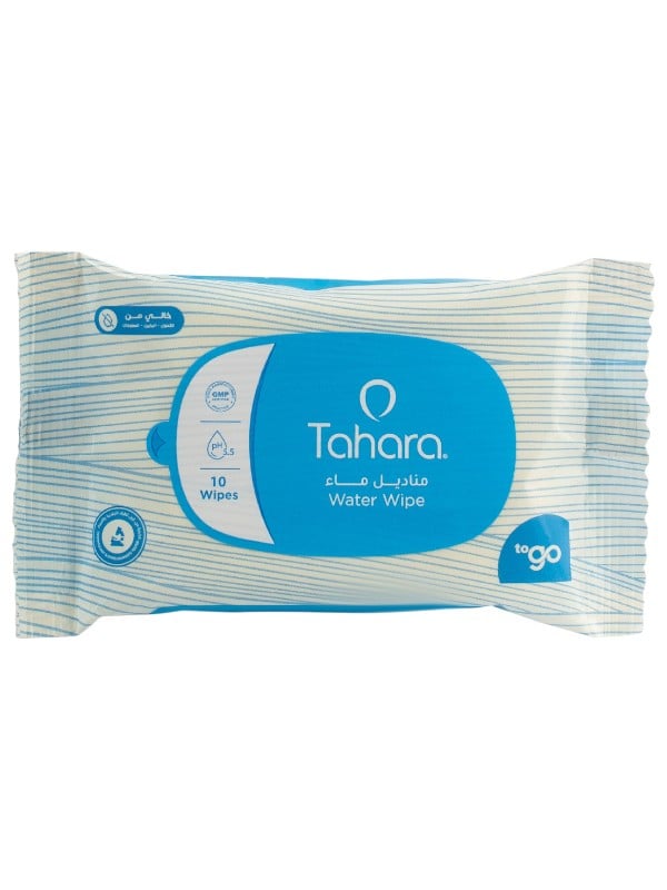 Tahara Water-Based Cleansing Wipes with Aloe Vera and Glycerin, 10 Wipes