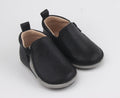Rose et Chocolat RCZS 01 Zipper Baby Shoes Rubber Soles Black 24-25, 18-24 Months