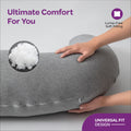 Moon Organic L-Shaped Maternity Pillow Light Grey, Washable Cover