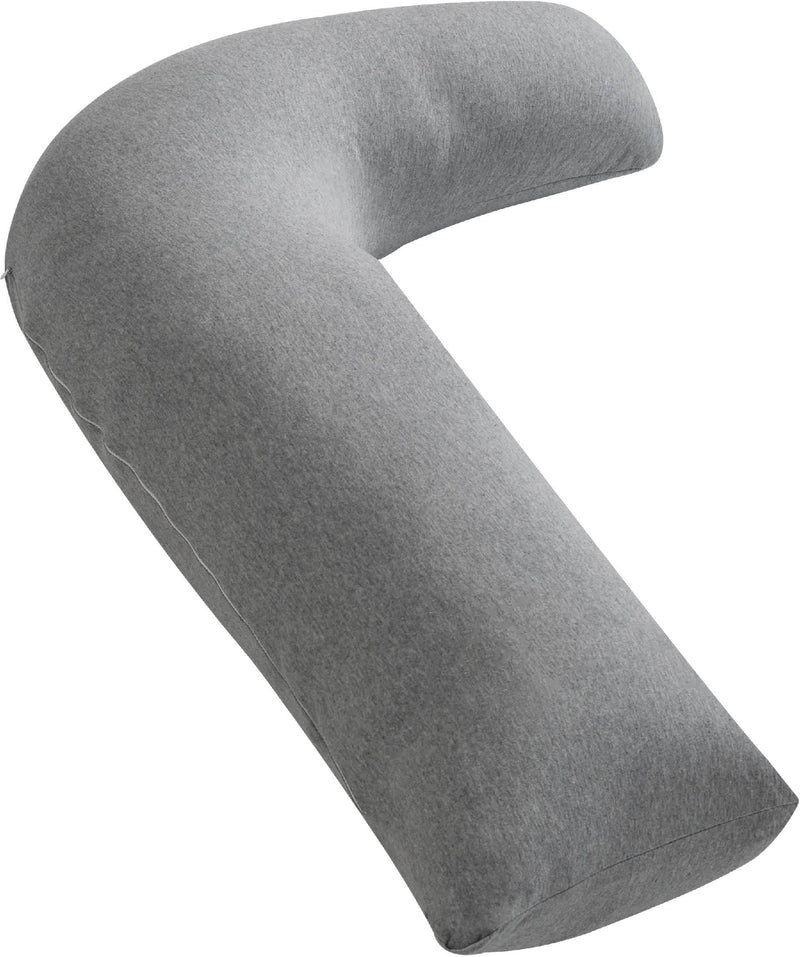 Moon Organic L-Shaped Maternity Pillow Light Grey, Washable Cover