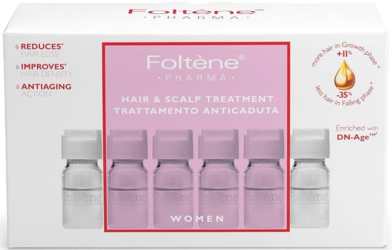 Foltene Hair & Scalp Tonic Ampoules for Women, Revitalizing Formula, 12 Ampoules