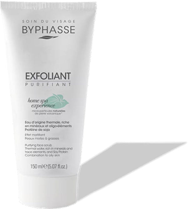 Byphasse Purifying Face Scrub Exfoliant for Combination to Oily Skin, Matte Finish, 150ml