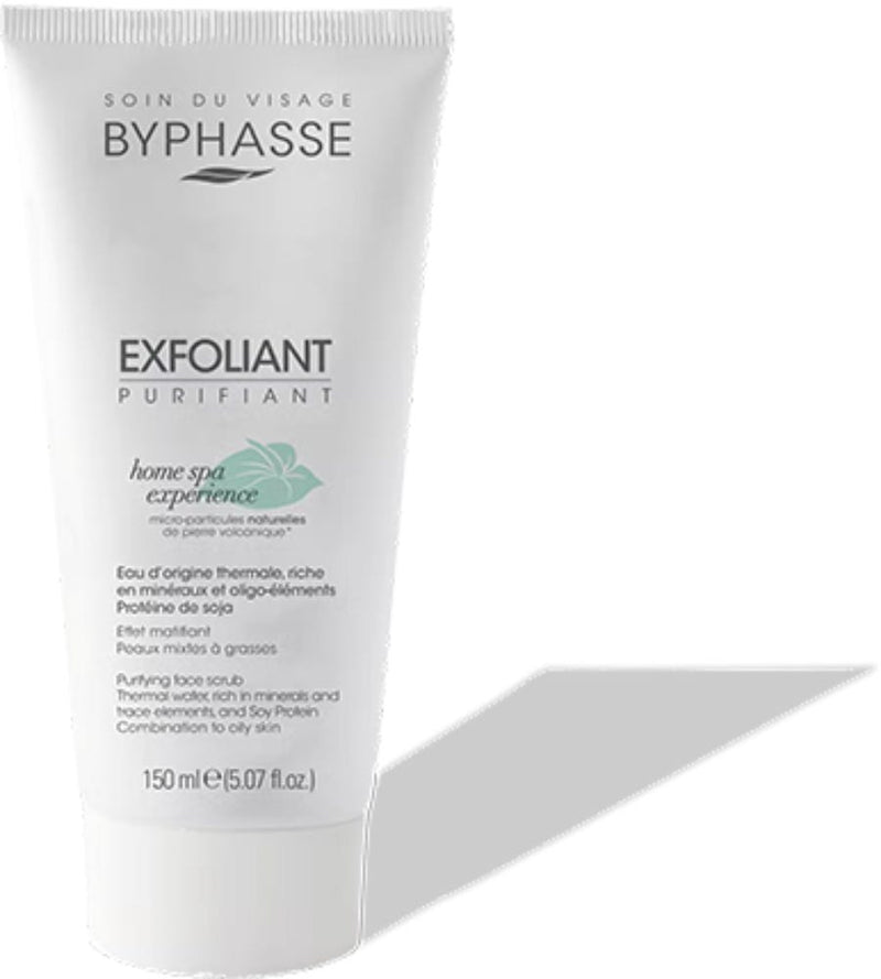 Byphasse Purifying Face Scrub Exfoliant for Combination to Oily Skin, Matte Finish, 150ml