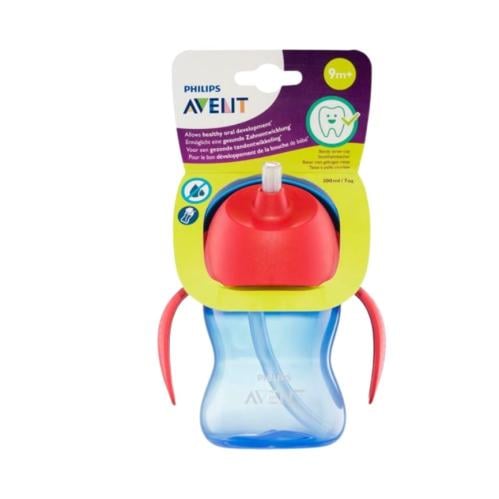 Philips Avent Baby Straw Cup Soft Straw Ergonomic Handles 200ml