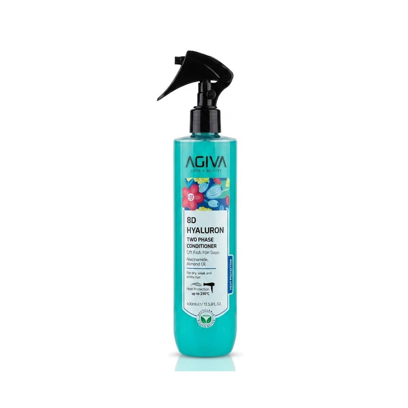 Agiva 8D Hyaluron Heat Protectant Two-Phase Spray with Niacinamide and Almond Oil 400ml