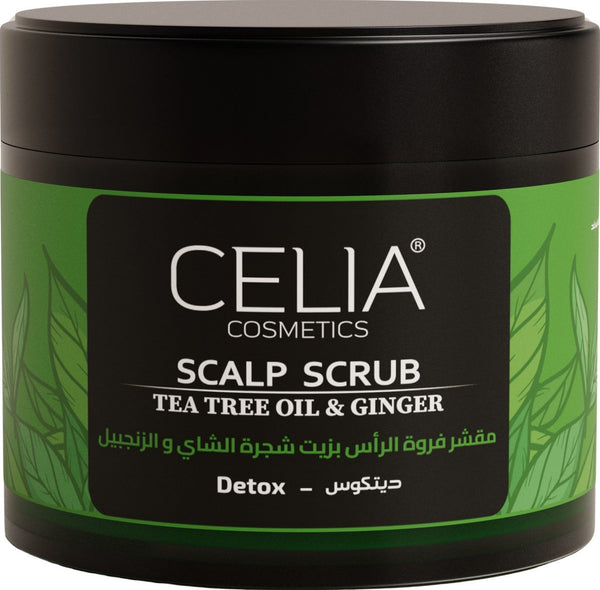 Celia Scalp Scrub with Tea Tree Oil and Ginger, Silicone-Free, 300 g