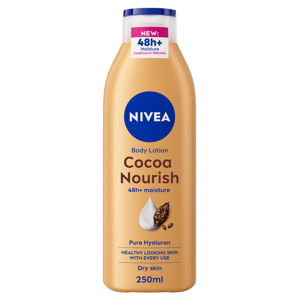 NIVEA Cocoa Nourish Body Lotion Creamy Texture Deep Moisture Cocoa Butter 250ml