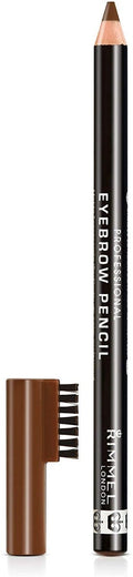 Rimmel London Professional Eyebrow Pencil Hazel Dark, Built-In Brush