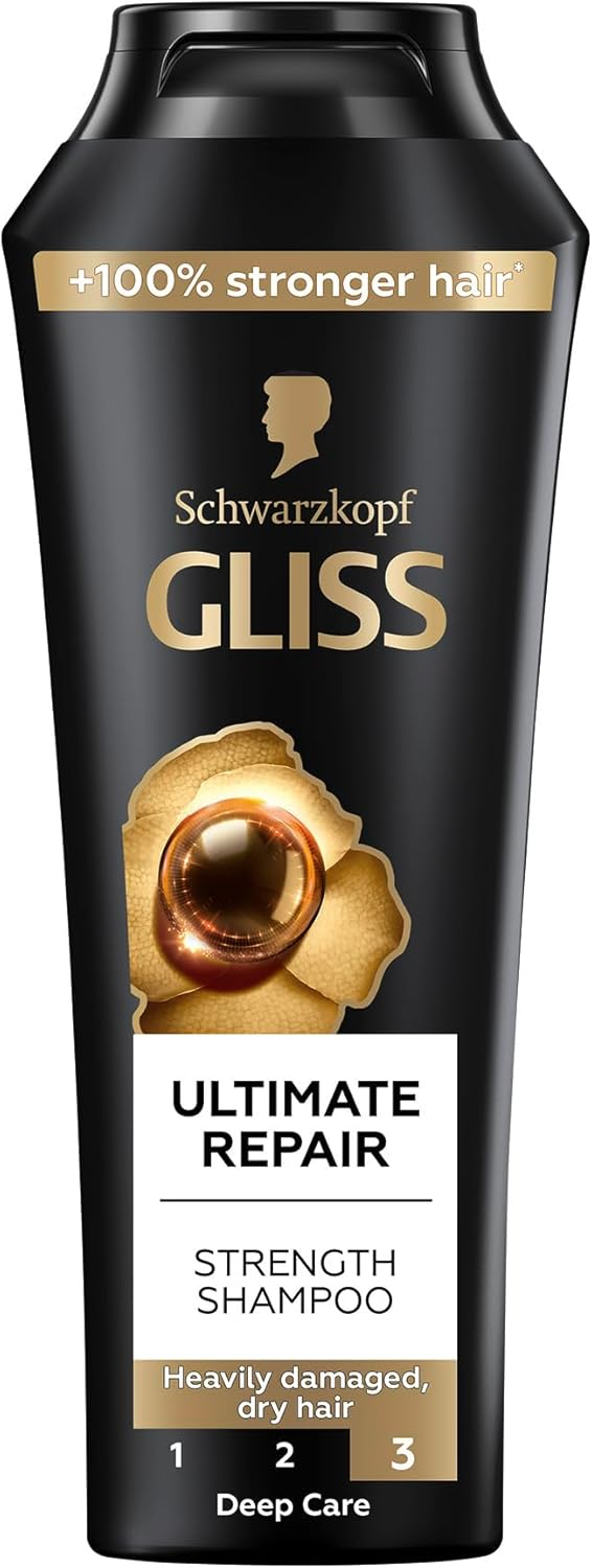 Gliss Ultimate Repair Strength Shampoo for Dry, Damaged Hair 400 ml