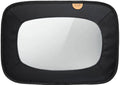 Moon Baby Back Seat Mirror, Wide-Angle Convex, 360-Degree Adjustable, Black Twill