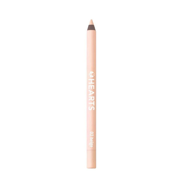 Hearts Waterproof Eyeliner Pencil Creamy Rich Pigment Beige 02
