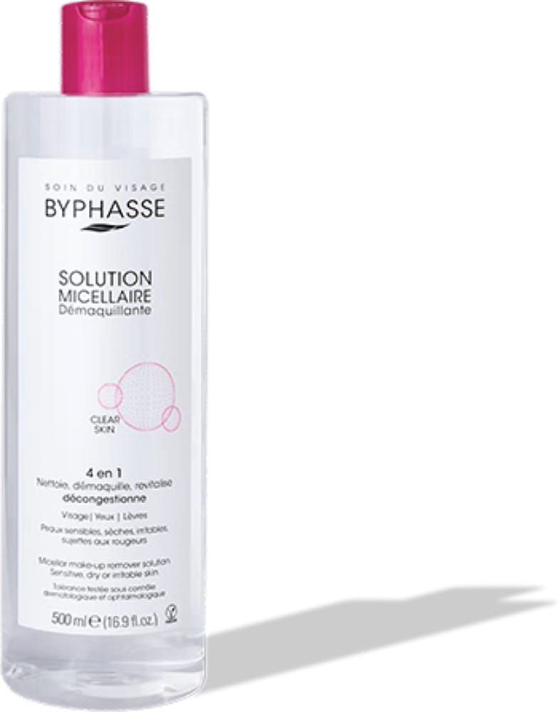 Byphasse Micellar Make-Up Remover Cleansing Water Sensitive Dry Skin 500ml