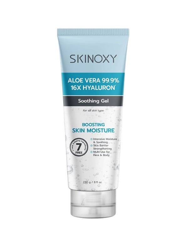 Skinoxy Aloe Vera Hyaluron Soothing Gel, 99.9% Aloe, Centella and Chamomile, 230 g