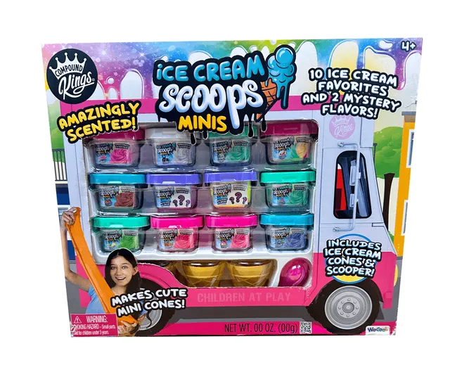 WeCool Ice Cream Scoops Minis Truck Stretchy Non-Sticky Slime Compound