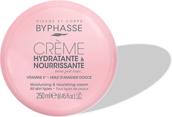 Byphasse Mon Pot Rose Moisturizing Cream Face, Body & Hands All Skin Types 250ml
