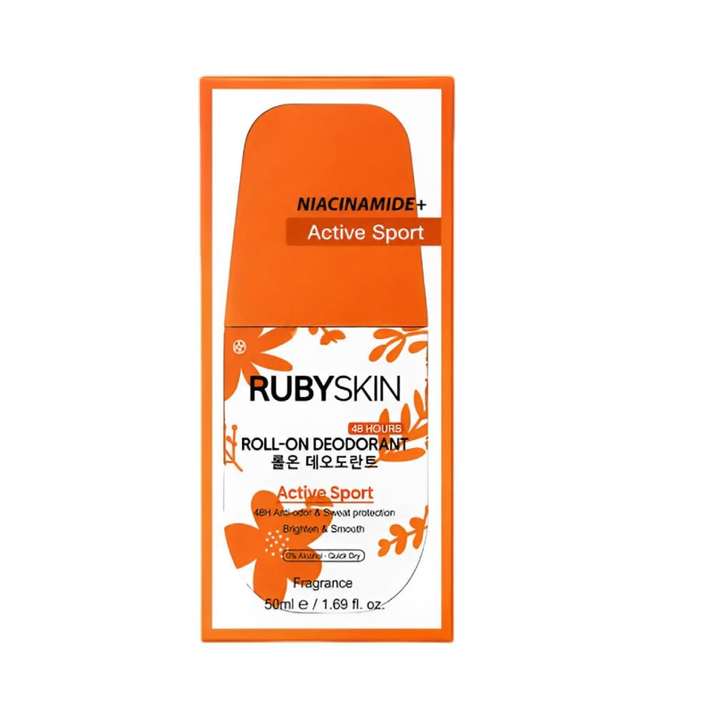 Ruby Skin Active Sport Roll-On Deodorant Niacinamide Fresh Scent 50ml