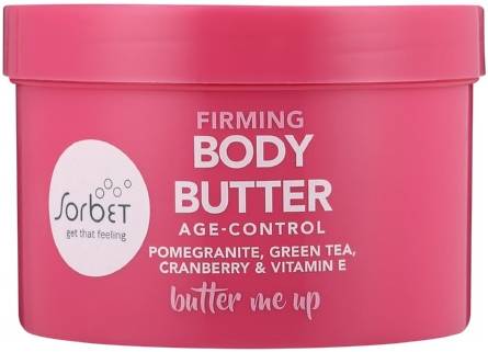 Sorbet Butter Me Up Firming Body Butter Pomegranate Green Tea Cranberry Vitamin E 400 ml
