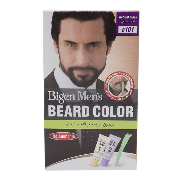 Bigen Men's Beard Colour Cream Natural Black B101 Ammonia-Free Beard Dye