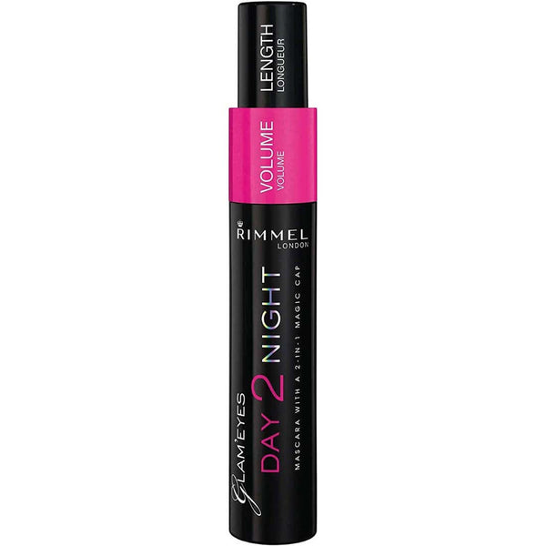 Rimmel London Day-2-Night Mascara Lengthening and Volumizing Waterproof Black