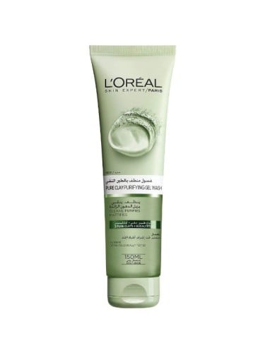 L'Oreal Paris Pure Clay Gel Wash Facial Cleanser, 3 Pure Clays, 150 ml