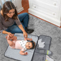 Moon Portable Diaper Changing Station Waterproof Light Grey
