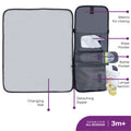 Moon Portable Diaper Changing Station Waterproof Light Grey