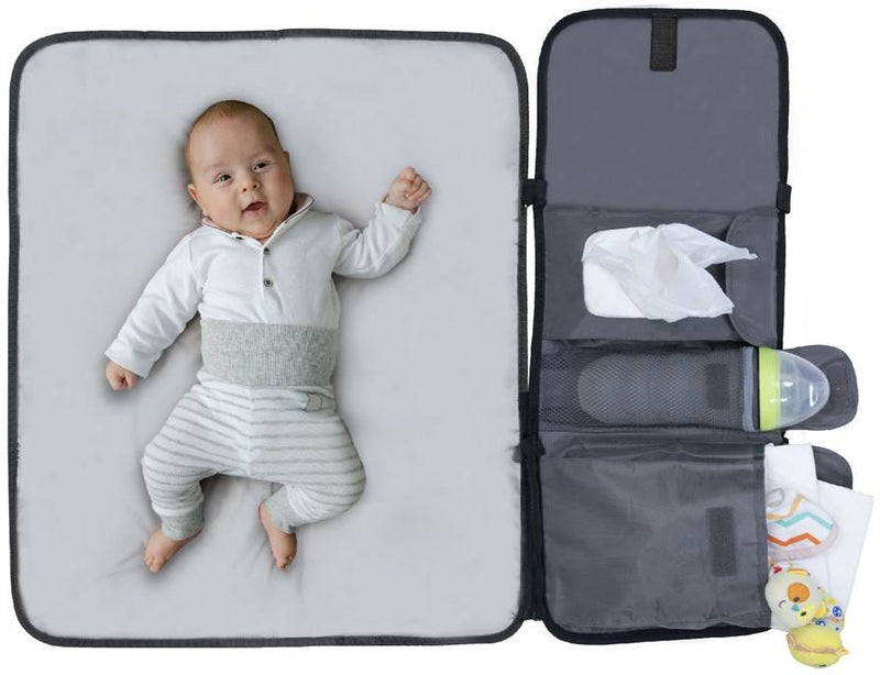 Moon Portable Diaper Changing Station Waterproof Light Grey