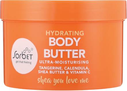 Sorbet Shea You Love Me Hydrating Body Butter Shea Butter Tangerine Extract Vitamin C 400 ml