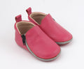 Rose et Chocolat Zipper Baby Shoes Leather Rubber Soles Fuchsia Size 22-23, 12-18 Months