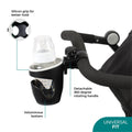 Moon Universal Stroller Cup Holder 360 Rotating Black