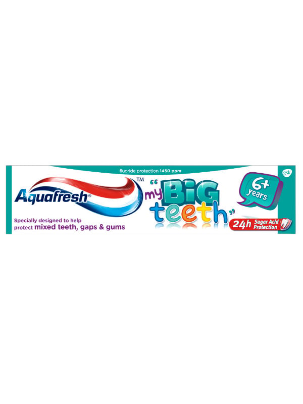 Aquafresh My Big Teeth Children's Fluoride Toothpaste for Permanent Teeth, 50 ml