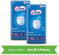 Lifree Slim Adult Diaper Culotte Medium, High Absorbency, 36 Pieces