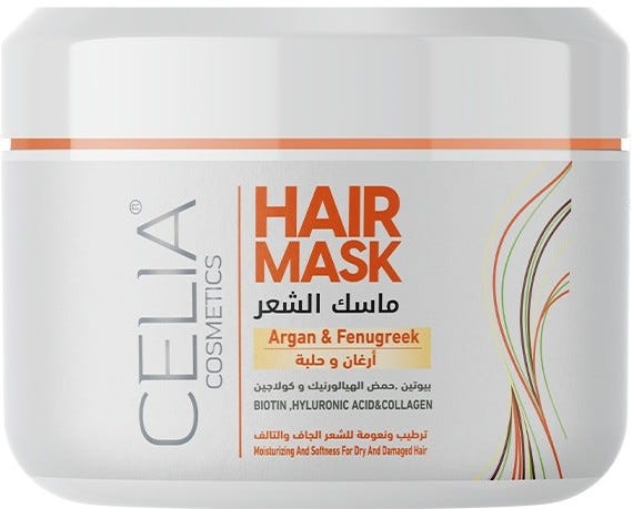 Celia Argan & Fenugreek Hair Mask Cream Nourishing Silicone-Free 500 ml