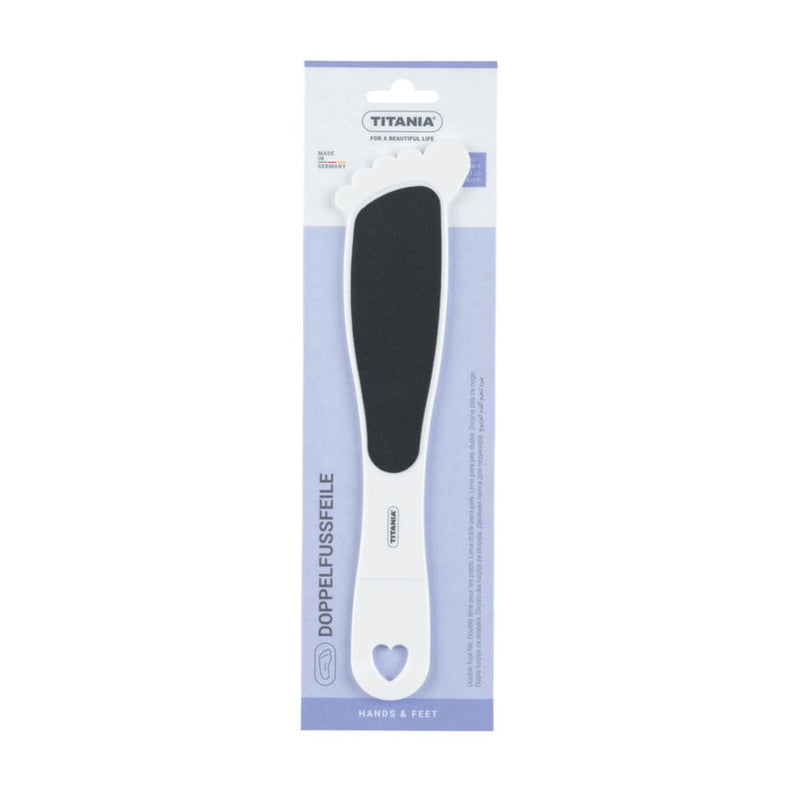 Titania Foot File No. 3028 Double-Sided Coarse and Smooth Foot-Shaped Design
