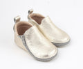 Rose et Chocolat RCZS 05 Zipper Baby Shoes Soft Leather Soles Gold, Size 18-19, 0-6 Months