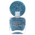 Nails Inc High Voltage Vibes HD Glitter Blue Nail Polish, Reflective Glitter Finish