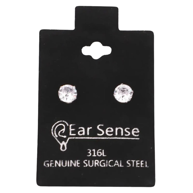 Ear Sense Surgical Steel Earrings Hypoallergenic 5 mm D4
