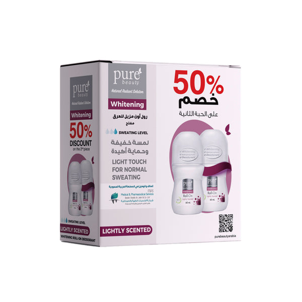 Pure Beauty Roll-On Deodorant Lightly Scented Double Pack