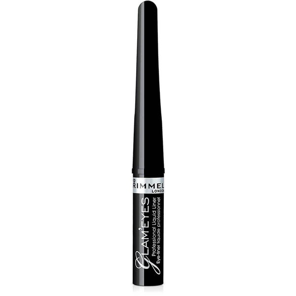 Rimmel London Glam Eyeliner Liquid Waterproof Smudge-Proof Black