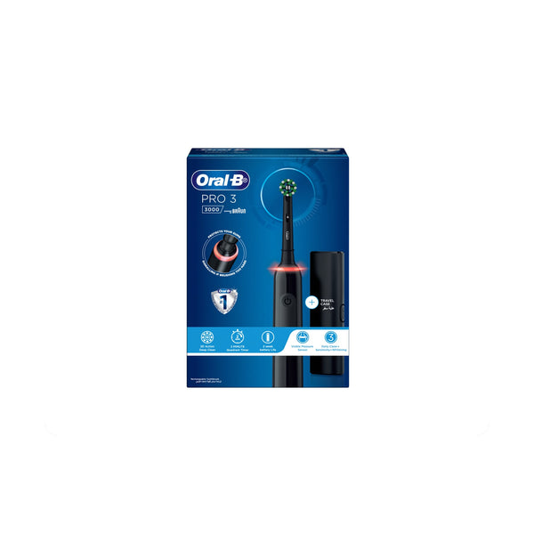 Oral-B Pro 3 3000 Electric Toothbrush Daily Clean Gum Care Pressure Control Black Travel Case