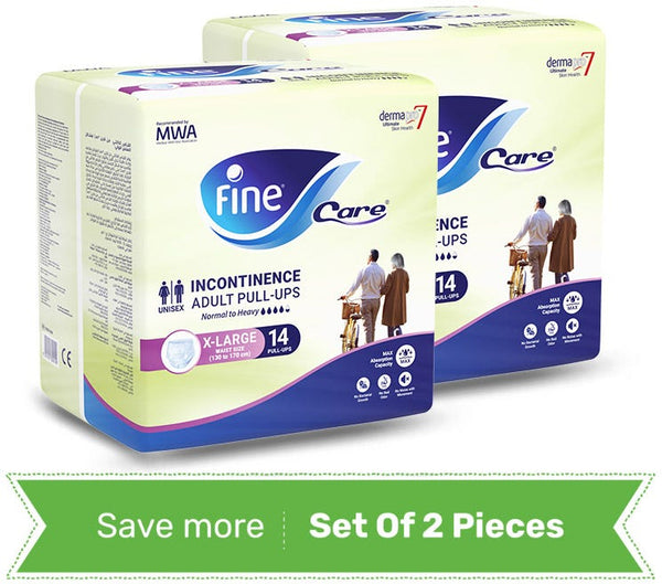 Fine Care Adult Pull-Up Diaper Pants XL, Absorbent Breathable Incontinence Protection, 28 Pieces