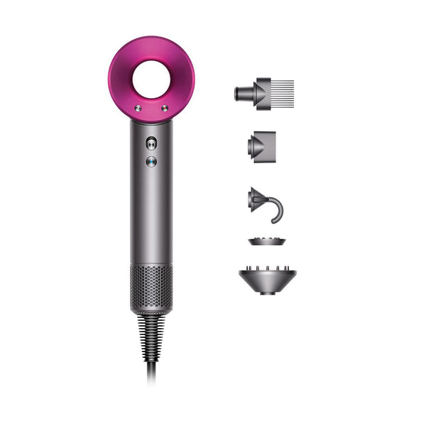 Dyson Supersonic Hair Dryer Fuchsia with Intelligent Heat Control and Magnetic Attachments